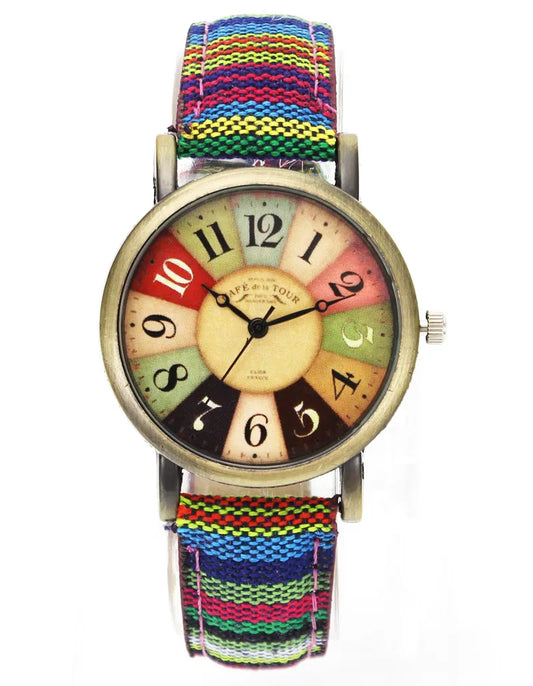 Step Back in Time: Retro Military Camouflage Wrist Watch