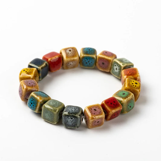 Colorful Ceramic Beads Strand Bracelets
