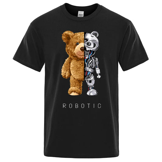  Funny Teddy Bear Robot T-shirt for Men!