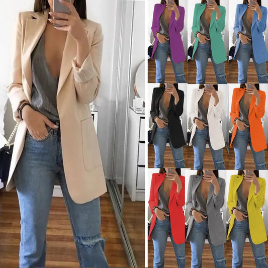 Chic and Versatile: Women's Slim Fit Cardigan Coat for Spring/Autumn 2024