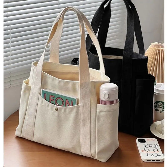 Stylish Canvas Tote Bags for Work, Commuting, and College Life!